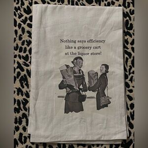 New Humorous Kitchen Towel with Vintage Print